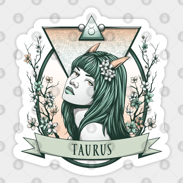 Taurus Sticker by redappletees